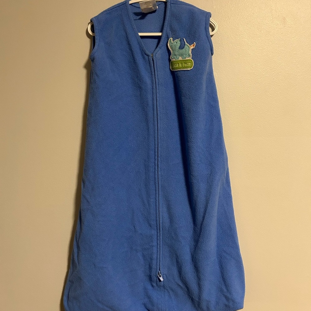 (3/$20) Halo 6/12m Blue fleece Zip-Up Sleep Sack